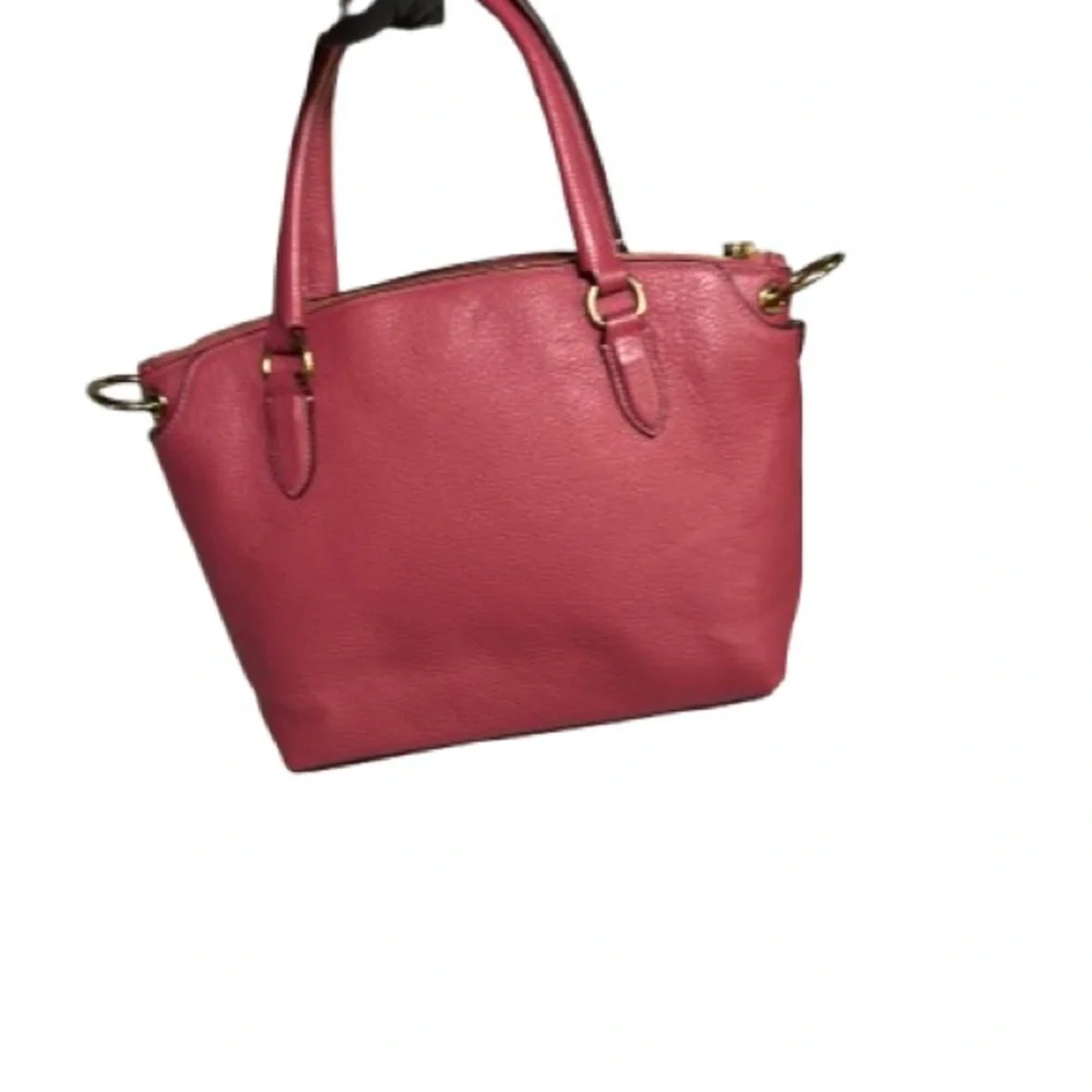 Coach Raspberry Leather Handbag - Picture 4 of 8